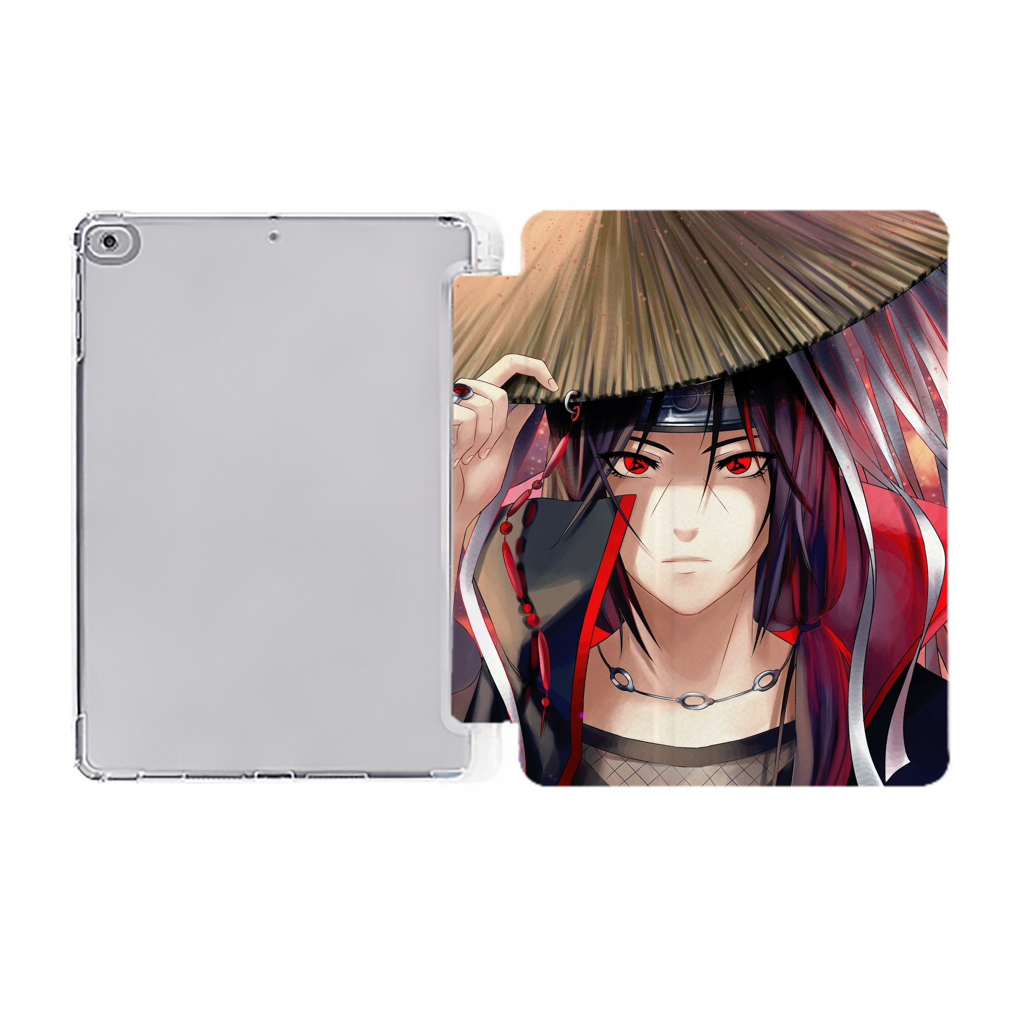 （画像用） NARUTO -ナルト- NARUTO -ナルト- 疾風伝 IPad ケース ペン収納付き 三つ折りスタンド PUレザー×シリコン 対応機種9.5/10.5/10.9インチ